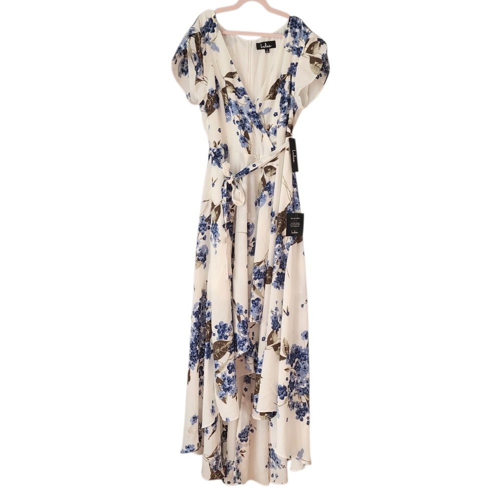 Lulus Small French Countryside White Floral Print High-low Dress Nwt